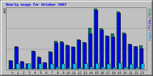 Hourly usage for October 2007
