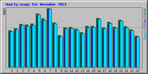 Hourly usage for November 2013
