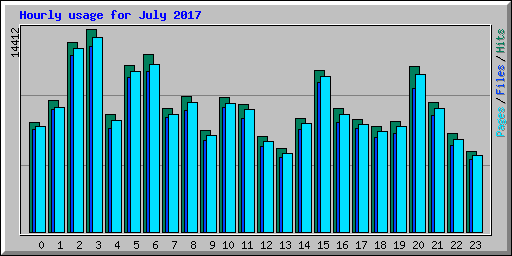 Hourly usage for July 2017
