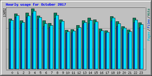 Hourly usage for October 2017