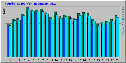 Hourly usage for November 2017